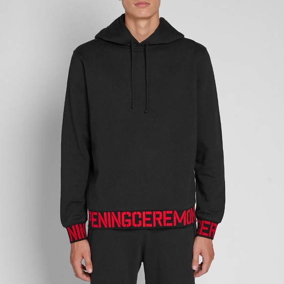 Opening Ceremony Monogramed Trim Black Hoodie - Picture 12 of 16